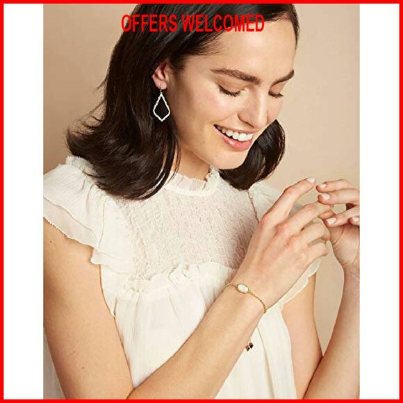 Gold Plated Brass Drop Earrings, Lever Back, 2.75 Inch Length - Picture 3 of 5